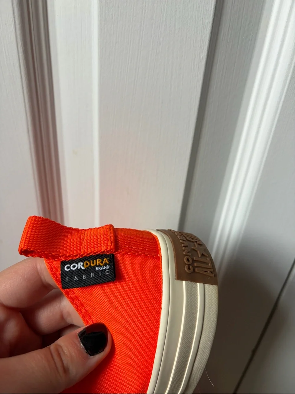 Converse Low-Top Orange Canvas Sneakers with White Toe